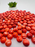 Spiny Oyster Shell Round Cabs • 5 mm Size • Pack of 4 Pcs • AAA Quality • Natural Shell Cabochon • Red Color