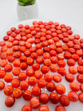 Spiny Oyster Shell Round Cabs • 5 mm Size • Pack of 4 Pcs • AAA Quality • Natural Shell Cabochon • Red Color