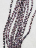 Wampum Quahog 6MM Shell Beads • 40 cm length • AAA Quality • Natural Wampum Shell • Purple Color • Origin East Coast USA.