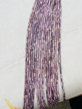 Wampum Quahog Shell Tube Beads • 4x8 mm Size • 40 cm length • AAA Quality • Natural Wampum Shell • Purple Color • Origin East Coast USA
