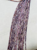 Wampum Quahog Shell Tube Beads • 4x8 mm Size • 40 cm length • AAA Quality • Natural Wampum Shell • Purple Color • Origin East Coast USA