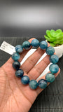 Green Kyanite Bracelet - 15 mm Size - Code #A22 - AAA Quality - Length 7.5 Inch- Natural Kyanite Round Bracelet