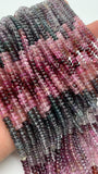 Spinel Roundel Beads - 4-4.5 mm Size - AAA Quality - 13 Inch Length- Multi Spinel Rondelle Beads