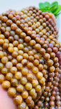 Yellow Sapphire Round Beads - 6 mm Size - AAA Quality • Length 40 Cm - Natural Yellow Sapphire Beads • Sapphire Round beads