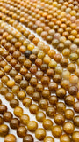 Yellow Sapphire Round Beads - 6 mm Size - AAA Quality • Length 40 Cm - Natural Yellow Sapphire Beads • Sapphire Round beads