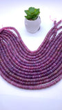 Ruby Roundel beads 7-8 mm Size - AAA Quality Beads - Length 40 cm - Natural Ruby Beads