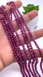 Natural Ruby Round Beads • 4 mm size • 40 cm Length • AAA Quality - Natural Ruby Beads