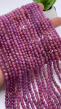 Natural Ruby Round Beads • 4 mm size • AA+ Quality • 40 cm Length • Natural Ruby Beads