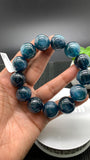 Green Kyanite Bracelet - 18 mm Size - Code #B19 - AAAA Quality - Length 7.5 Inch- Natural Kyanite Round Bracelet