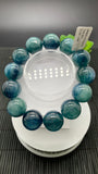 Green Kyanite Bracelet - 18 mm Size - Code #B22 - AAAA Quality - Length 7.5 Inch- Natural Kyanite Round Bracelet