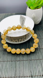 Golden Rutile Round Bracelet • 11 mm Size • Code #E3 • 4A Quality • Natural Rutilated Quartz Bracelet