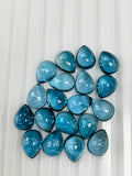 London Blue Topaz 8x11 mm Pear Cabs - Pack of 1 Pc - AAA Quality - Natural Blue Topaz Cabochon