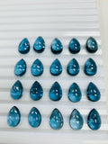 London Blue Topaz 8x12 mm Pear Cabs - Pack of 1 Pc - AAA Quality - Natural Blue Topaz Cabochon