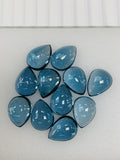 London Blue Topaz 9x13 MM Pear Cabs- Pack of 1 Pc - AAA Quality - Natural Blue Topaz Cabochon