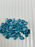London Blue Topaz Pear 6X9 mm Cabs- Pack of 1 Pc- AAA Quality- Natural Blue Topaz Cabochon