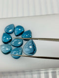 London Blue Topaz 10x12 mm Pear Cabs- Pack of 1 Pc - AAA Quality - Natural Blue Topaz Cabochon