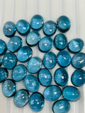 London Blue Topaz 8x10 MM Oval Cabs- Pack of 1 Pc - AAA Quality - Natural Blue Topaz Cabochon