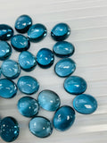 London Blue Topaz 9x11 MM Oval Cabs- Pack of 1 Pc - AAA Quality - Natural Blue Topaz Cabochon
