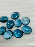 London Blue Topaz 11x13 MM Oval Cabs- Pack of 1 Pc - AAA Quality - Natural Blue Topaz Cabochon