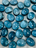 London Blue Topaz 6x8 MM Oval Cabs- Pack of 1 Pc - AAA Quality - Natural Blue Topaz Cabochon