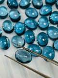 London Blue Topaz 7x9 MM Oval Cabs- Pack of 1 Pc - AAA Quality - Natural Blue Topaz Cabochon