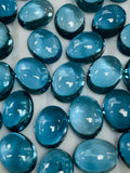 London Blue Topaz 6x8 MM Oval Cabs- Pack of 1 Pc - AAA Quality - Natural Blue Topaz Cabochon