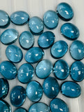 London Blue Topaz 7x9 MM Oval Cabs- Pack of 1 Pc - AAA Quality - Natural Blue Topaz Cabochon