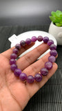 Star Ruby Bracelet • 10 mm Size • Code S9 • 7.5 Inch Length • AAA Quality • Natural Ruby Round Bracelet