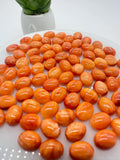 Spiny Oyster Shell Oval Cabs • 6x8 mm Size • Pack of 4 Pieces • AAA Quality • Natural Shell Cabochon • Orange Color