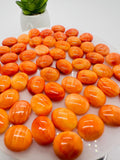 Spiny Oyster Shell Oval Cabs • 10x12 mm Size • Pack of 2 Pcs • AAA Quality • Natural Shell Cabochon • Orange Color