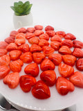 Spiny Oyster Shell Heart Cabs • 12 mm Size • Pack of 2 Piece • AAA Quality • Natural Shell Cabochon • Red Color