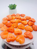 Spiny Oyster Shell Heart Cabs • 16 mm Size • Pack of 1 Piece • AAA Quality • Natural Shell Cabochon • orange Color