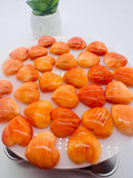 Spiny Oyster Shell Heart Cabs • 16 mm Size • Pack of 1 Piece • AAA Quality • Natural Shell Cabochon • orange Color