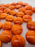 Spiny Oyster Shell Round Cabs • 12 mm Size • Pack of 2 Pcs • AAA Quality • Natural Shell Cabochon • Orange Color