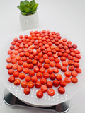 Spiny Oyster Shell Round Cabs • 8 mm Size • Pack of 2 Pcs • AAA Quality • Natural Shell Cabochon • Red Color