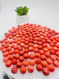 Spiny Oyster Shell Round Cabs • 6 mm Size • Pack of 4 Pcs • AAA Quality • Natural Shell Cabochon • Red Color