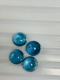 8MM London Blue Topaz Round Cabs- Pack of 1 Pc- AAA Quality- Natural Blue Topaz Cabochon