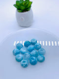 Larimar Cabochon • 10 mm Size • Pack of 1 Pc • AAA Quality • Natural Larimar Round Cabochon • Larimar Cabs