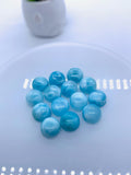 Larimar Cabochon • 10 mm Size • Pack of 1 Pc • AAA Quality • Natural Larimar Round Cabochon • Larimar Cabs
