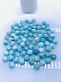 Larimar Cabochon • 6 mm Size • Pack of 6 Pcs • AA Quality • Natural Larimar Round Cabochon • Larimar Cabs