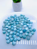 Larimar Cabochon • 6 mm Size • Pack of 6 Pcs • AA Quality • Natural Larimar Round Cabochon • Larimar Cabs