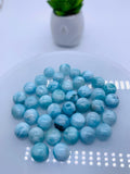 Larimar Cabochon • 8 mm Size • Pack of 2 Pcs • AA Quality • Natural Larimar Round Cabochon • Larimar Cabs