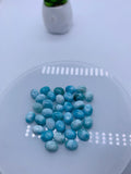 Larimar Cabochon • 6x8 mm Size • Pack of 4 Pcs • AA Quality • Natural Larimar Round Cabochon • Larimar Cabs
