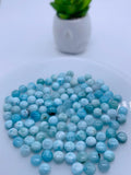 Larimar Cabochon • 5 mm Size • Pack of 10 Pcs • AA Quality • Natural Larimar Round Cabochon • Larimar Cabs