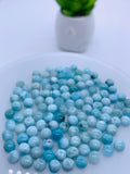 Larimar Cabochon • 5 mm Size • Pack of 10 Pcs • AA Quality • Natural Larimar Round Cabochon • Larimar Cabs