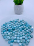 Larimar Cabochon • 4 mm Size • Pack of 10 Pcs • AA Quality • Natural Larimar Round Cabochon • Larimar Cabs