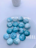 Larimar Cabochon • 15 mm Size • Pack of 1 Pc • AA Quality • Natural Larimar Round Cabochon • Larimar Cabs