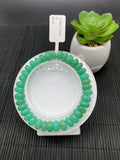 Chrysoprase Roundel Bracelet • 10 mm Size • Code C19 • AAA quality • Length 7.5” • Natural Chrysoprase Rondelle Bracelet
