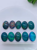 Australian Opal 10x14 mm Cabs- Pack of 1 Pc -AAA Quality, Opal Triplet Cabochon - Australian Opal Oval Cabs - Flat bottom
