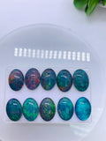 Australian Opal 12x16 mm Cabs- Pack of 1 Pc -AAA Quality, Opal Triplet Cabochon - Australian Opal Oval Cabs - Flat bottom